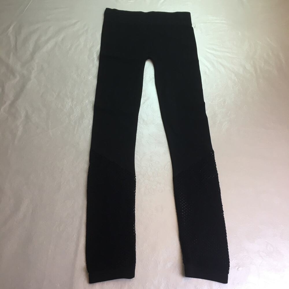 Xersion Lounge Knit Bottom Leggings Black medium